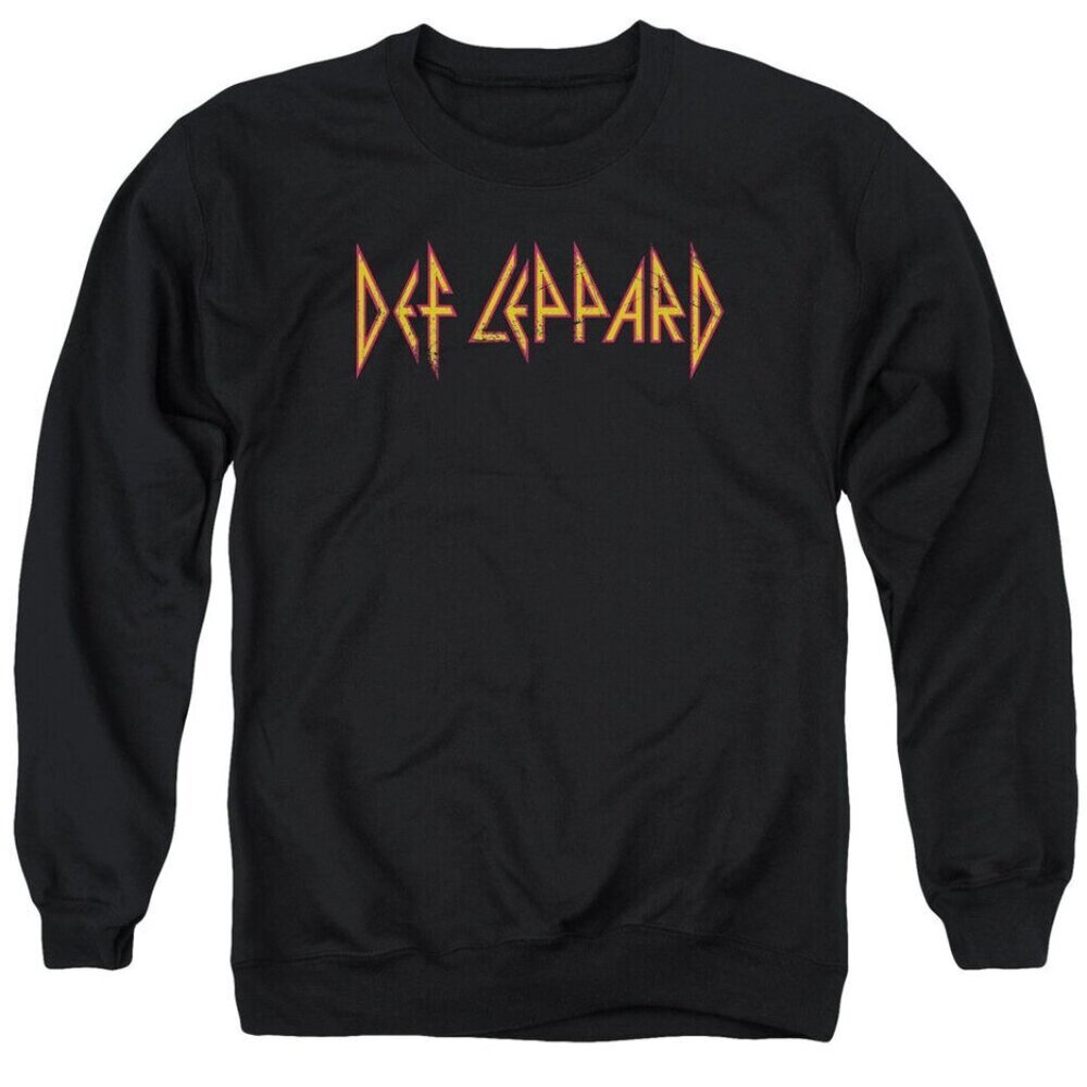Def Leppard Logo Crewneck Sweatshirt Rock Music Band Graphic Retro Concert 05